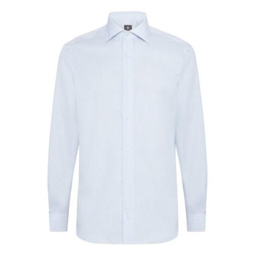 ULTIMATE NON IRON Slim Fit Stribet Bomuldstwill Skjorte