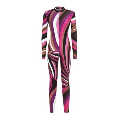 Fuchsia Brun Stilfuld Jumpsuit