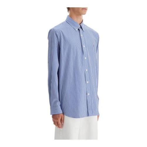 Stribet Stretch Poplin Skjorte