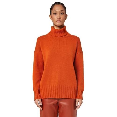 Kashmir Turtleneck Sweater med ribbestrikning