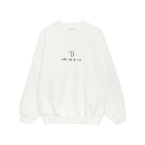 Hvid Logo Sort Sweatshirt