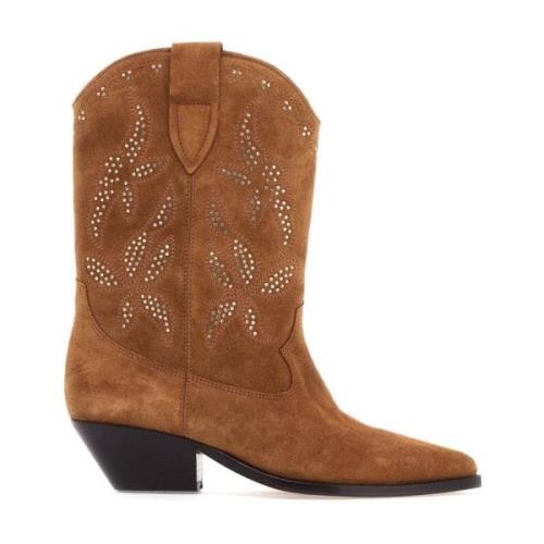 Suede Texan Støvler med Nitter