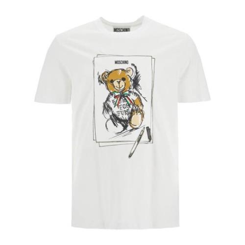 Teddy Bear Print Crew Neck T-shirt