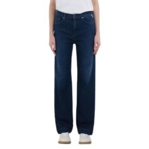 Mørk Denim Straight Leg Jeans