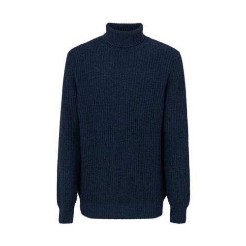 Blå Uld Pullover