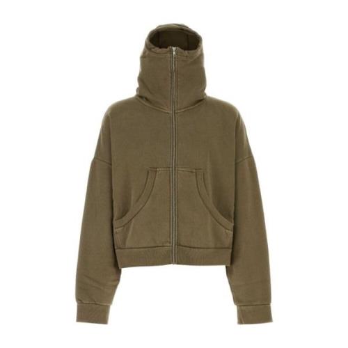 Oversize Army Green Bomuldssweatshirt