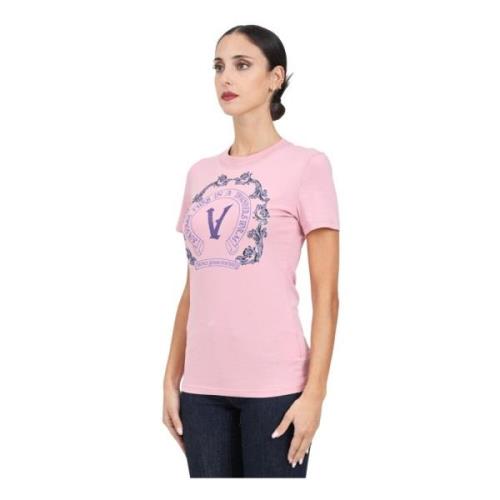 Pink kortærmet V-Emblem T-shirt