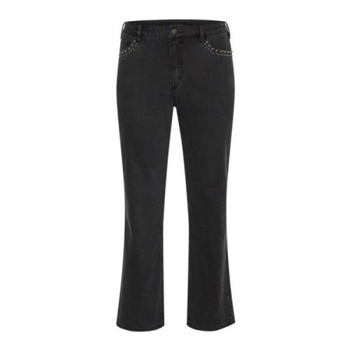 Sort Vasket Denim Straight Leg Jeans