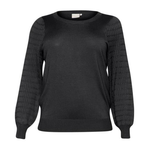 Sort Østers Strik Pullover Sweater