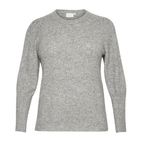 Grå Melange Strik Pullover