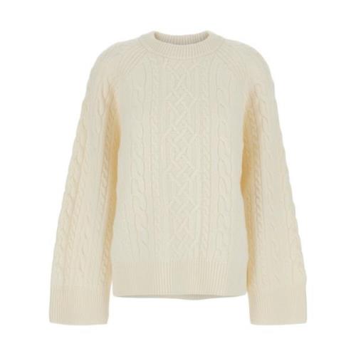 Beige Strik Crewneck Jumper