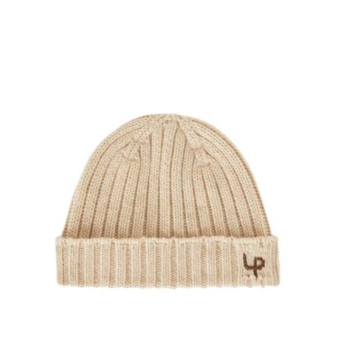 Beige Ribbet Melange Biscuit Hat