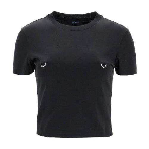 Metal Piercing Cropped T-Shirt