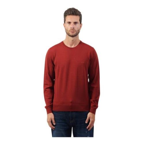 Rød Crewneck Uld Sweater