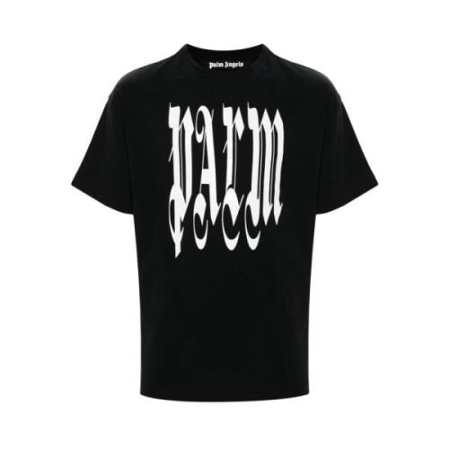 Gotisk Logo Print Sort T-shirt