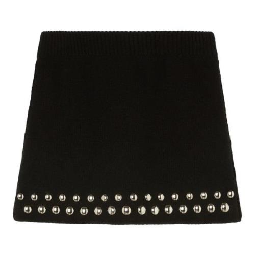 Sort Love and Studs Mini Nederdel