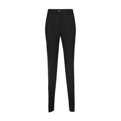 Slim Tailored Silk Wool Pants