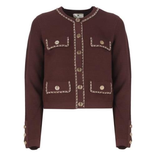 Bordeaux Sweater med knapdetaljer