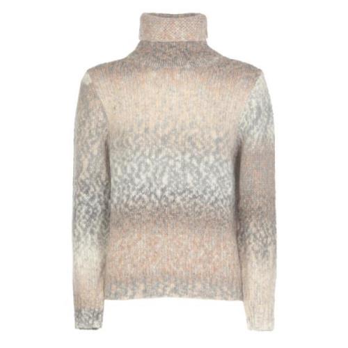 Kashmir Uld Blanding Høj Hals Sweater