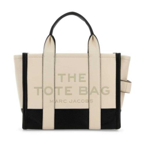 Elegant Two-tone Læder Tote Håndtaske