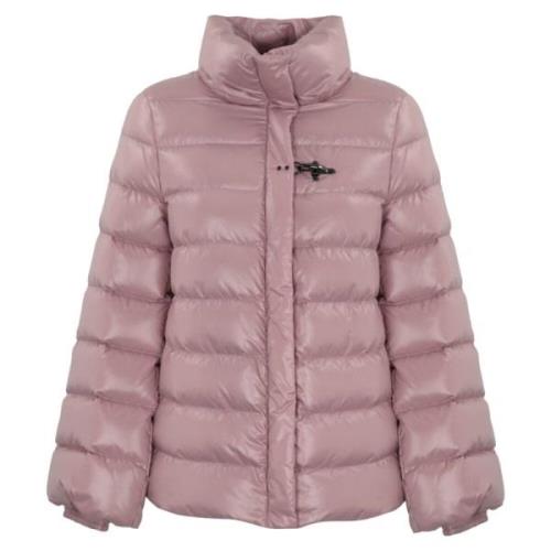 Quiltet Pink Puffer Jakke