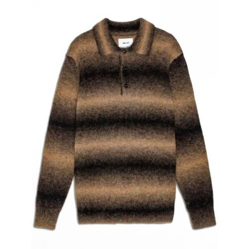 Alpaka Blandet Oversized Polo Sweater