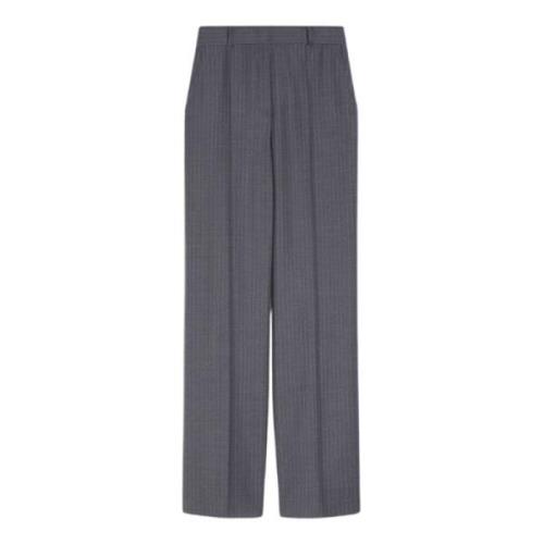 Straight Leg Wool Flannel Trousers