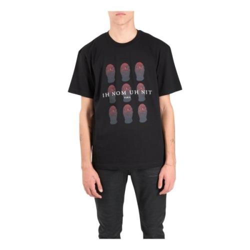 Rød Masker T-shirt med Rund Hals