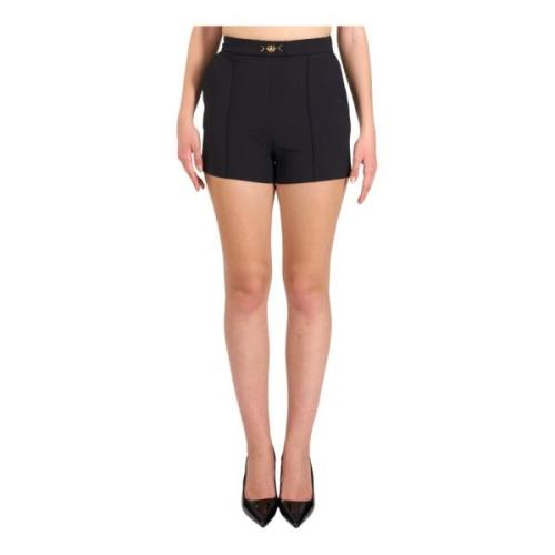 Stretch Crepe Shorts med Metal Logo