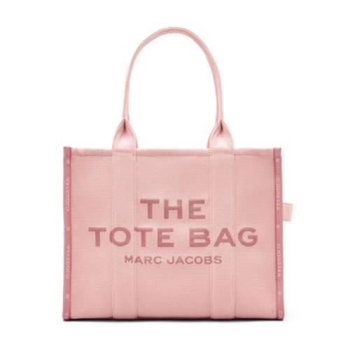 Pink Bomuld Logo Print Tote Taske