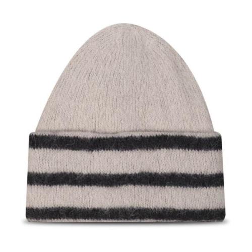 Stribet Foldover Beanie