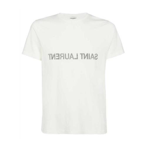 Hvid Logo Bomulds T-Shirt