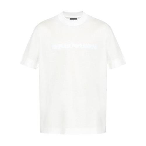 Hvid Jersey Logo Print T-shirt