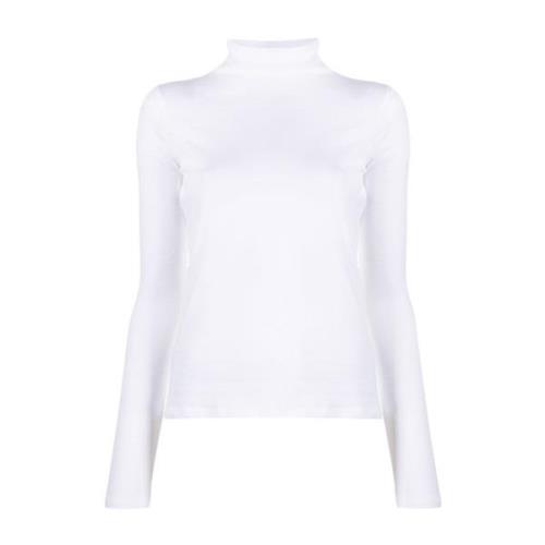 Optisk Hvid Turtleneck Sweater