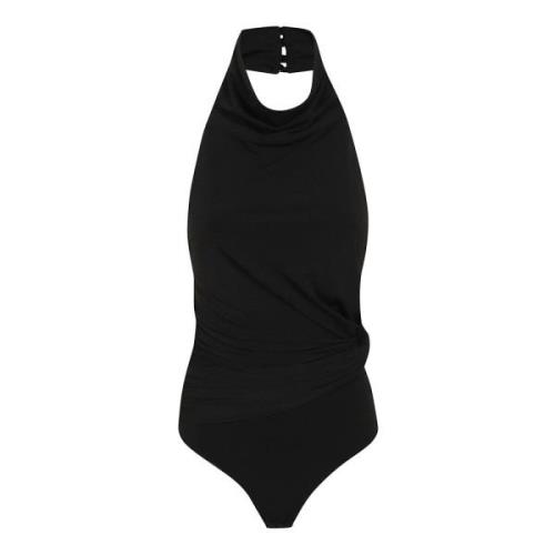 Sort Turtleneck Åben Ryg Bodysuit