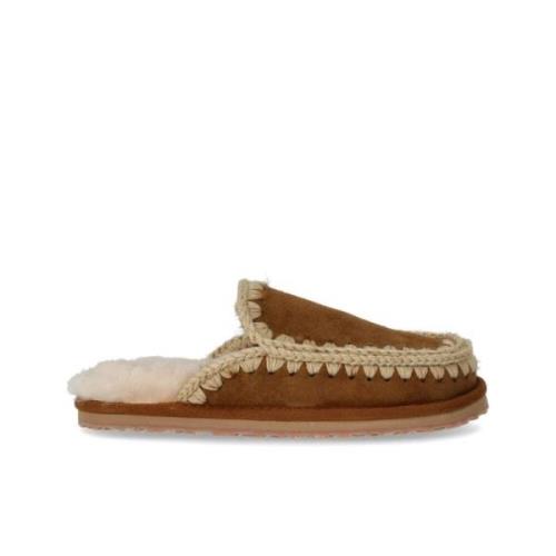 Luksuriøs Cognac Stitch Slipper