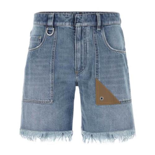 Logo Denim Shorts Hæver Afslappet Stil