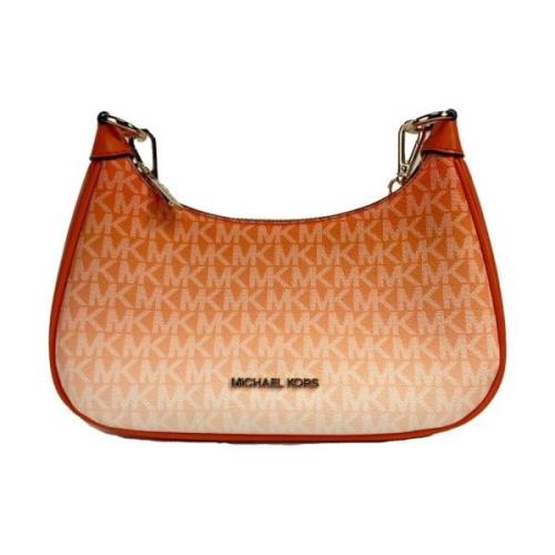 Orange PVC Crossbody Taske med Lynlås