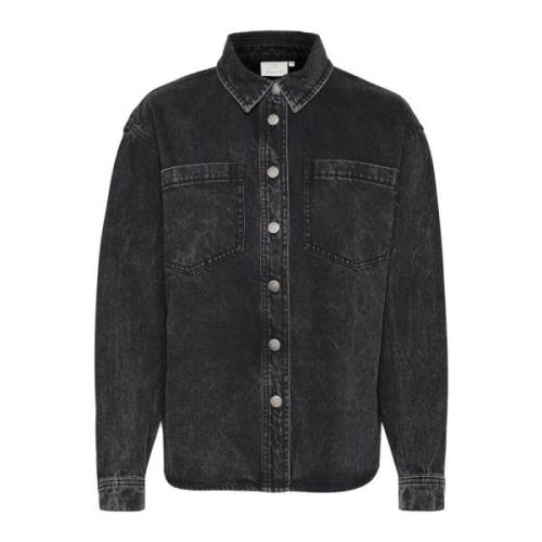 Denim skjorte med store brystlommer