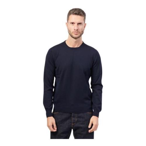 Blå Merino Sweater Fashion Fit