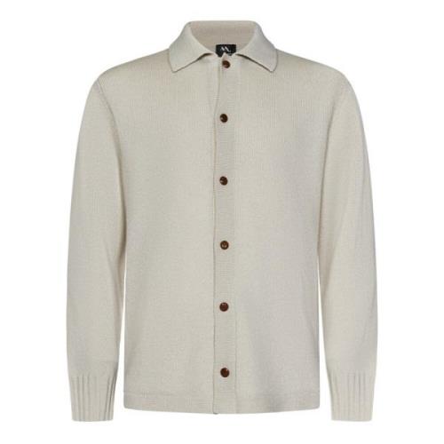 Creme Sweater med knaplukning