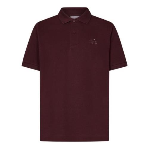 Bordeaux Polo Shirt med Krokodille Badge