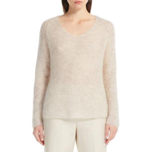 Beige Mohair Sweater Raglan Ærmer