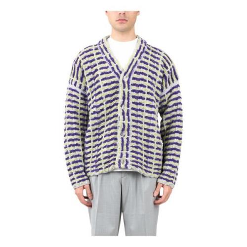 Oversized Strik Cardigan med Knaplukning