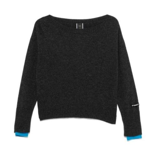 Grå Uld-Kashmir Sweater Bådhals