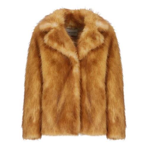 Brun Faux Fur Krave Jakke