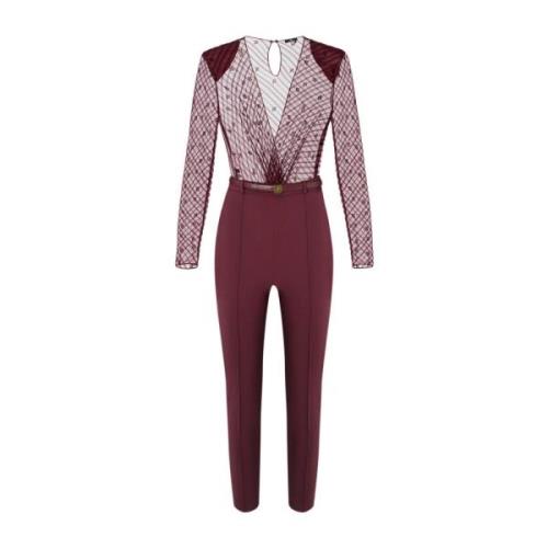 Rød jumpsuit med stil TU02146E2-CG3