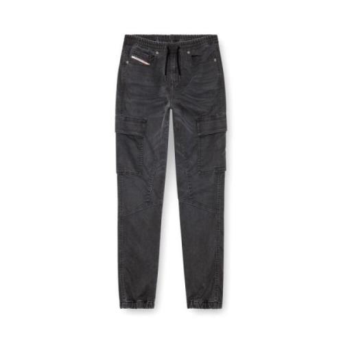 Sort Slim Stretch Panel Cargo Jeans