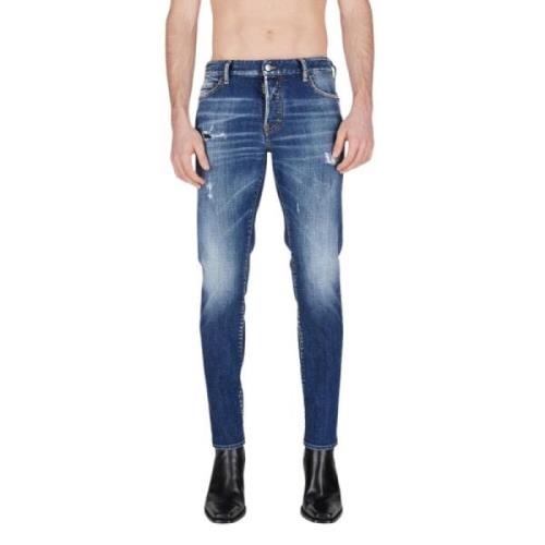 Stretch bomuld regular-talje jeans med logo