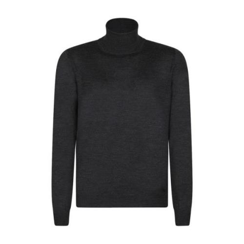 Mørkegrå højhalset sweater